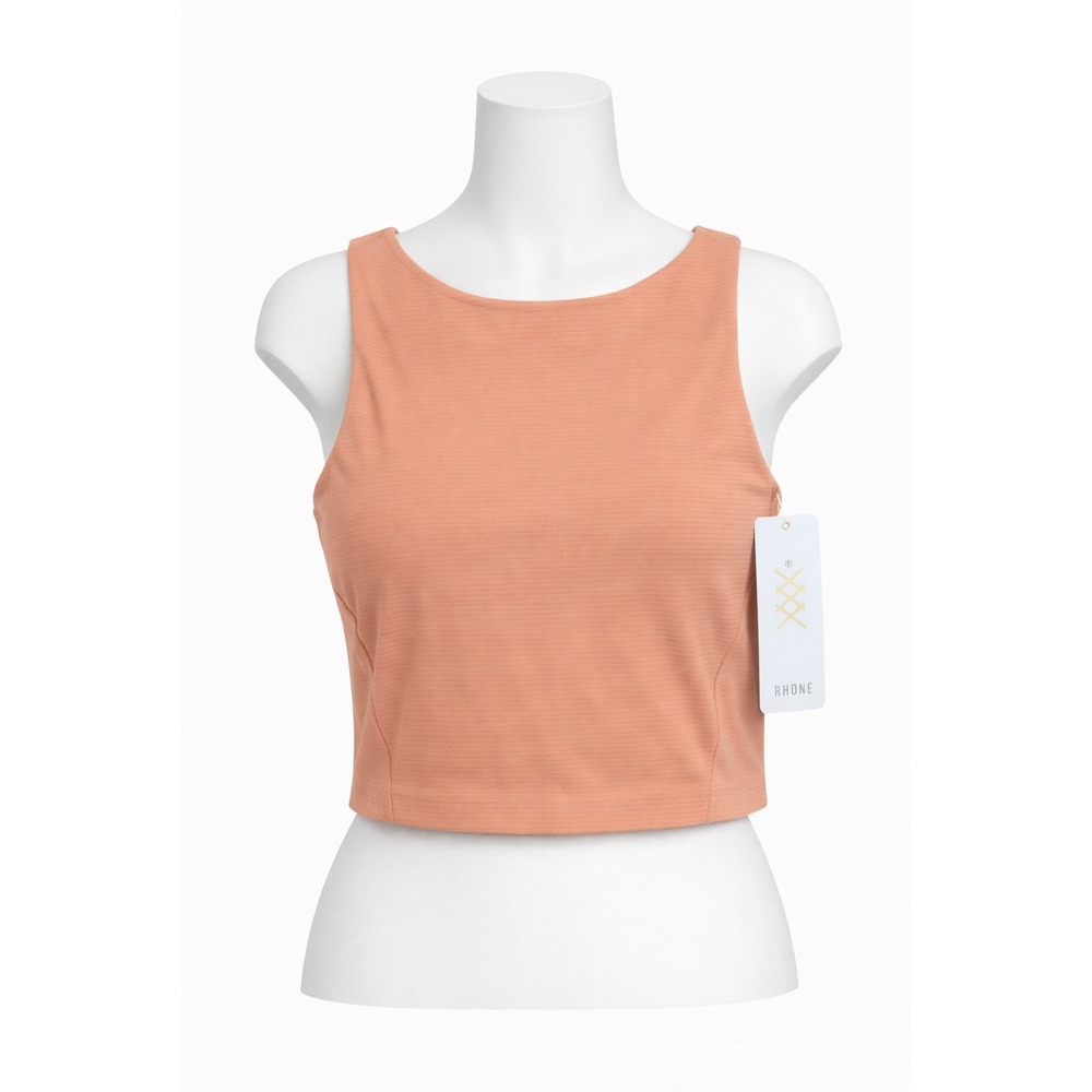 Rhone Women's Peach Crop Tank Top Activewear‎ Sports Tank New With Tags L
